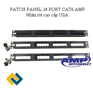 PATCH PANEL 24 PORT CAT6 AMP NHÂN RỜI (Mexico/Usa)
